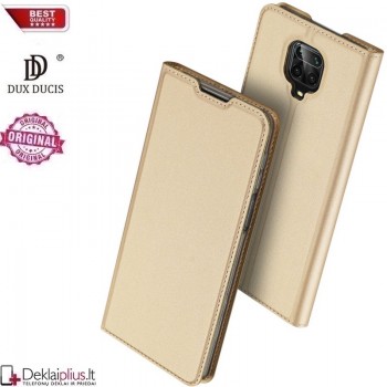 Dux Ducis dirbtinės odos atverčiamas dėklas - auksinės spalvos (REDMI NOTE 9S/NOTE 9 PRO)